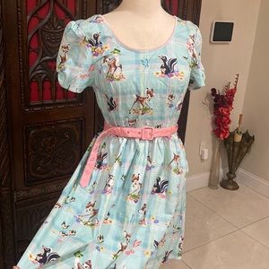Disney Stitch Shoppe by Loungefly 50s pinup vintage inspired Bambi dress XL